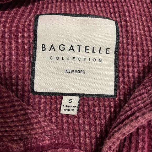 Bagatelle Collection Button Up Thermal Shirt/Jacket Eggplant Size Small - Picture 3 of 8